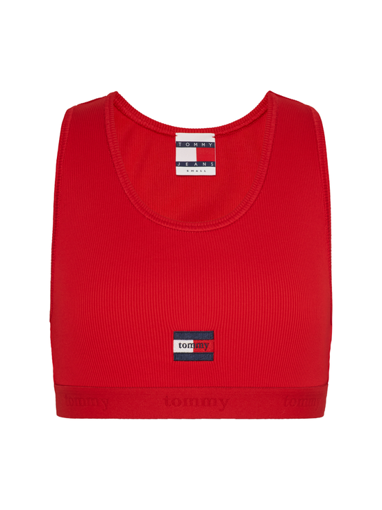 e-Tax, TOMMY HILFIGER Women's ESSENTIAL RIBBED RACERBACK BRA TOP Red