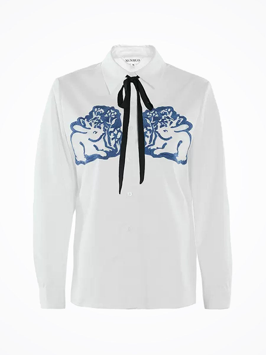 e-Tax | Xunruo Women Blooming Rabbit Shirt White | Central.co.th