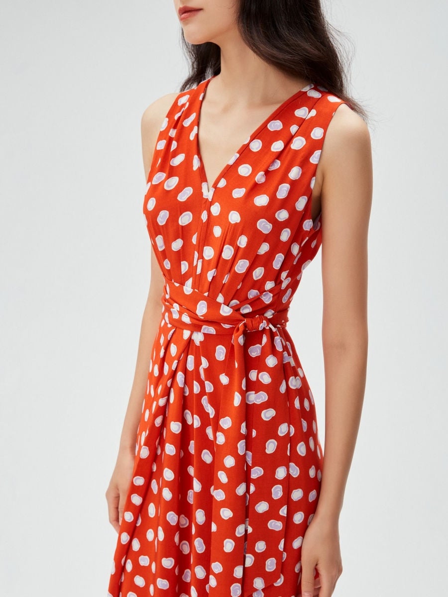 Dvf orange outlet dress