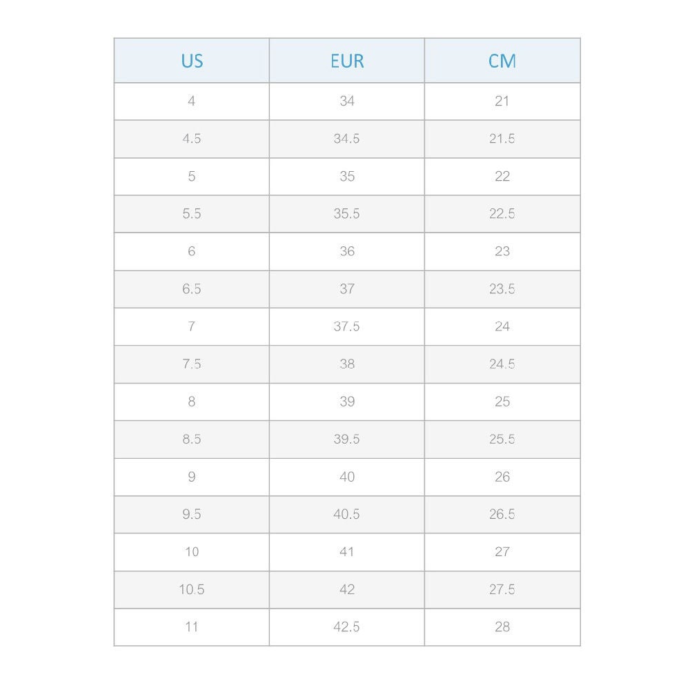 Keds size sale chart