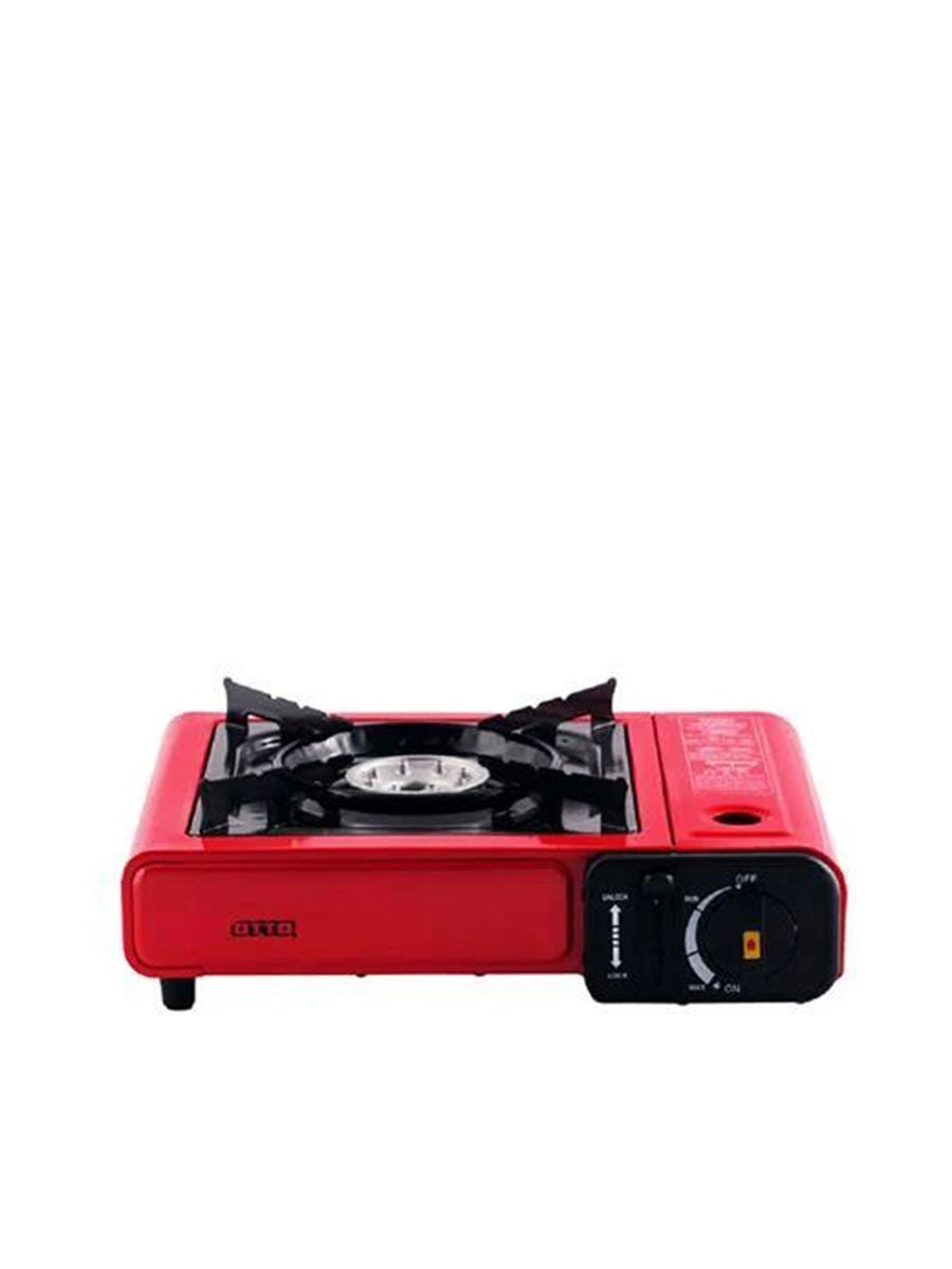 Red gas store stove