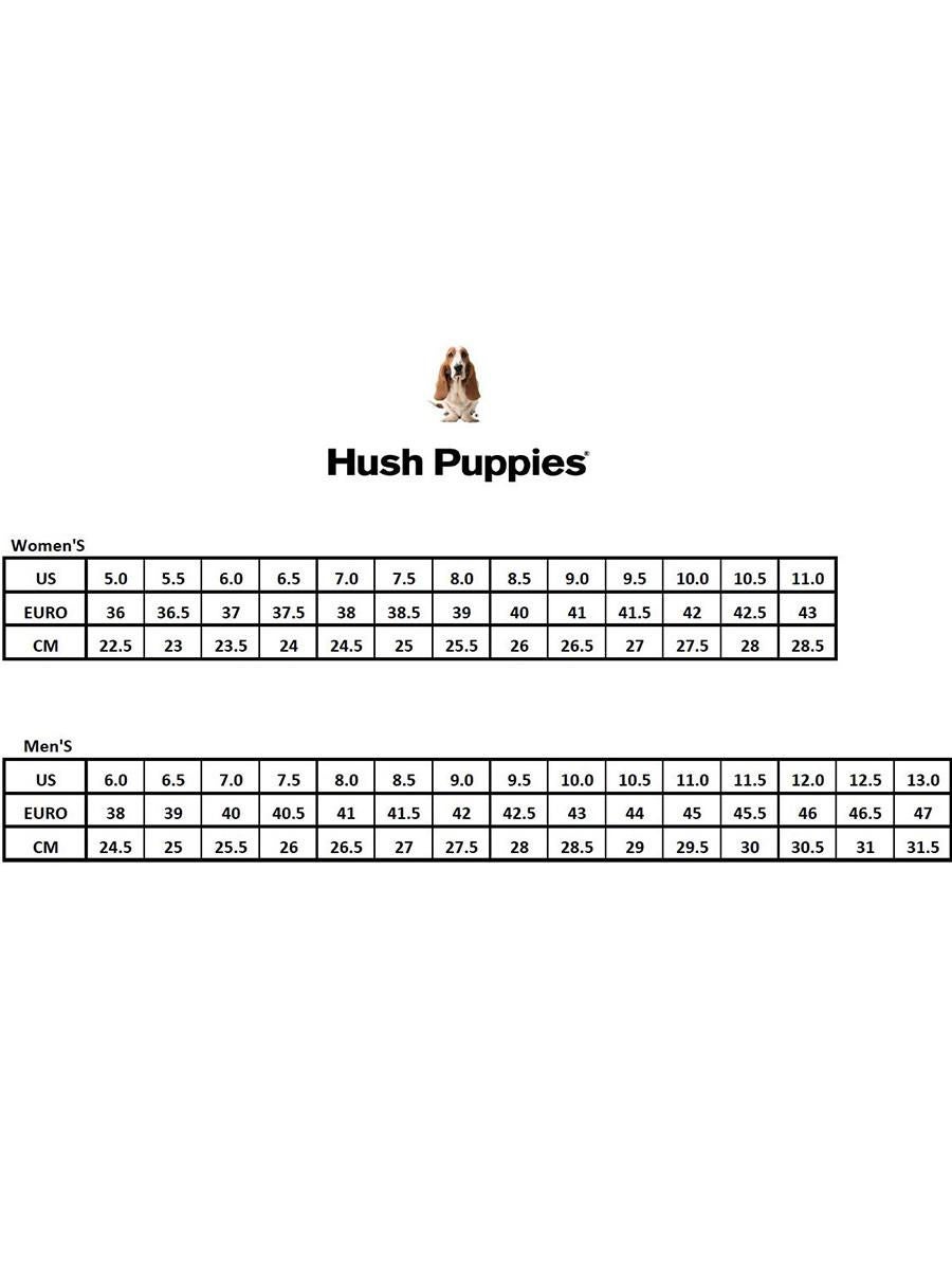 Hush puppies on sale size chart