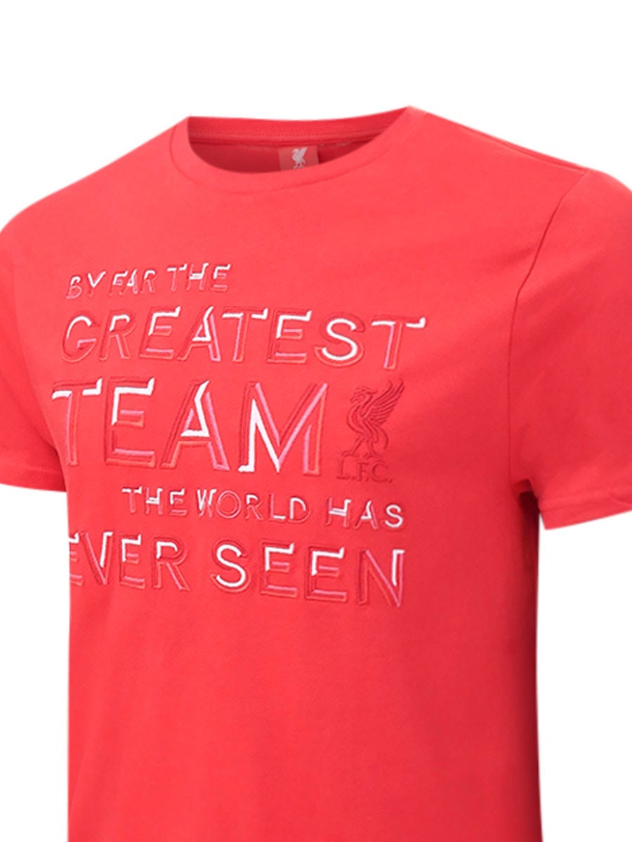 LIVERPOOL FOOTBALL CLUB Men T Shirt Greatest Team Red