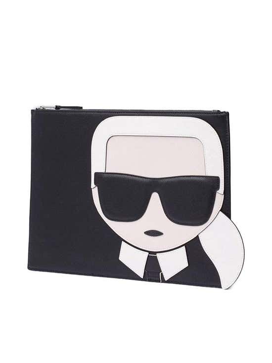 Karl Lagerfeld Ikonik Laptop Sleeve - 16 - Black