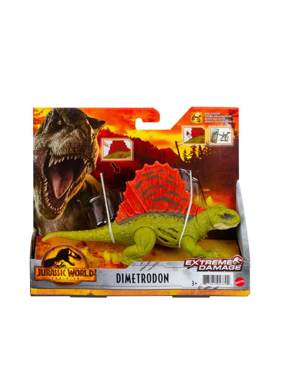 MATTEL Jurassic World Extreme Damage Dimetrodon GWN15 Olive - Central.co.th