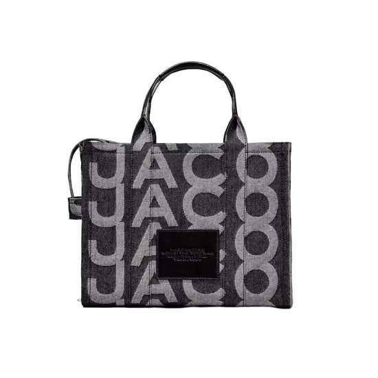 The Medium Monogram Denim Tote Bag in Blue - Marc Jacobs