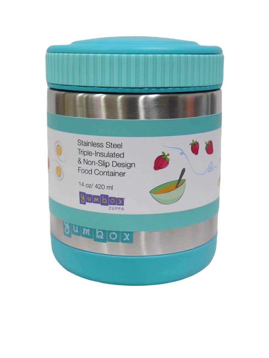 Thermal Food Jar for Hot Lunch - Yumbox Zuppa with Spoon and Band Caicos  Aqua - 14oz