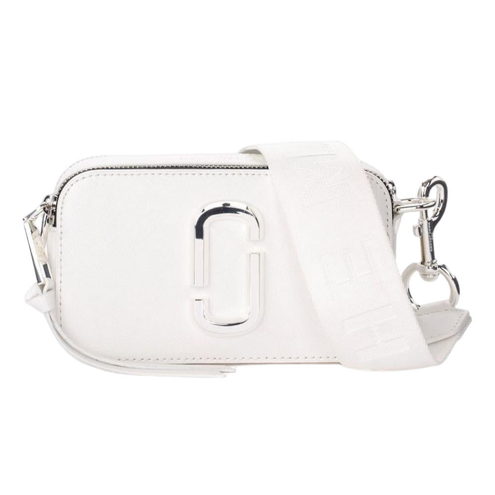 Marc Jacobs 45715 White Snapshot Dtm Camera Crossbody Bag Size 7.5x2.5x4.5  in 