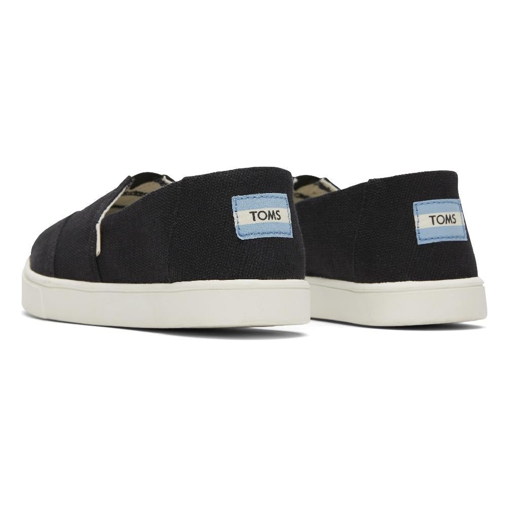 Toms black clearance canvas slip ons