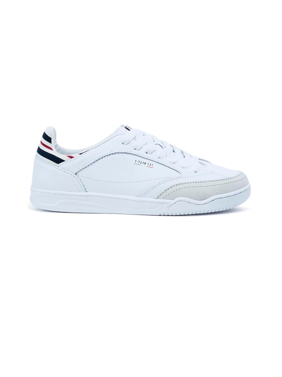 Grey and white store fila shoes