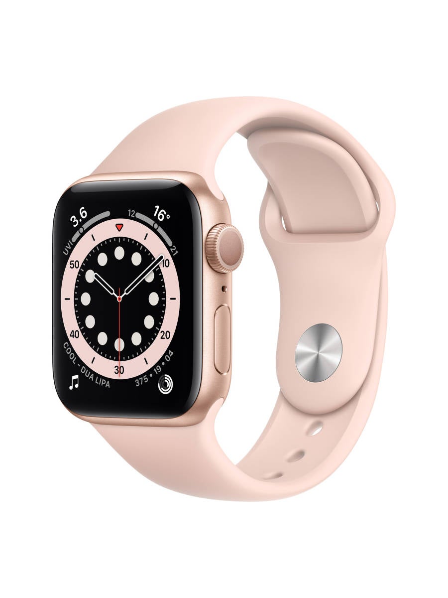 APPLE Watch Series 6 GPS (40mm, Gold Aluminum Case, Pink Sand