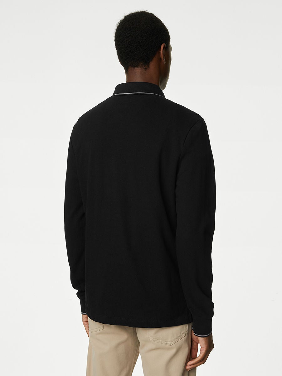 long sleeve polo shirt marks and spencer