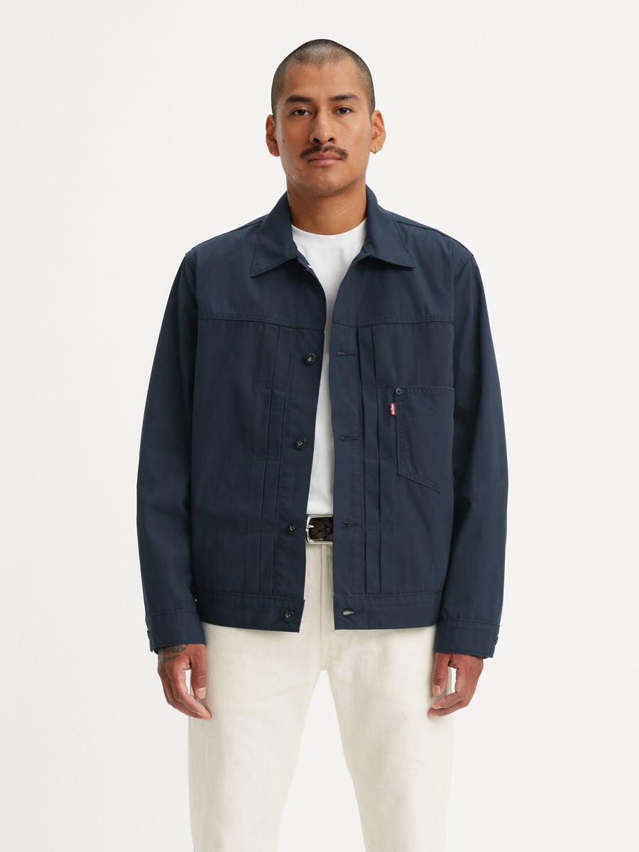 Levi's trucker jacket deals navy blazer