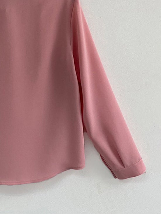 dusty pink blouse long sleeve