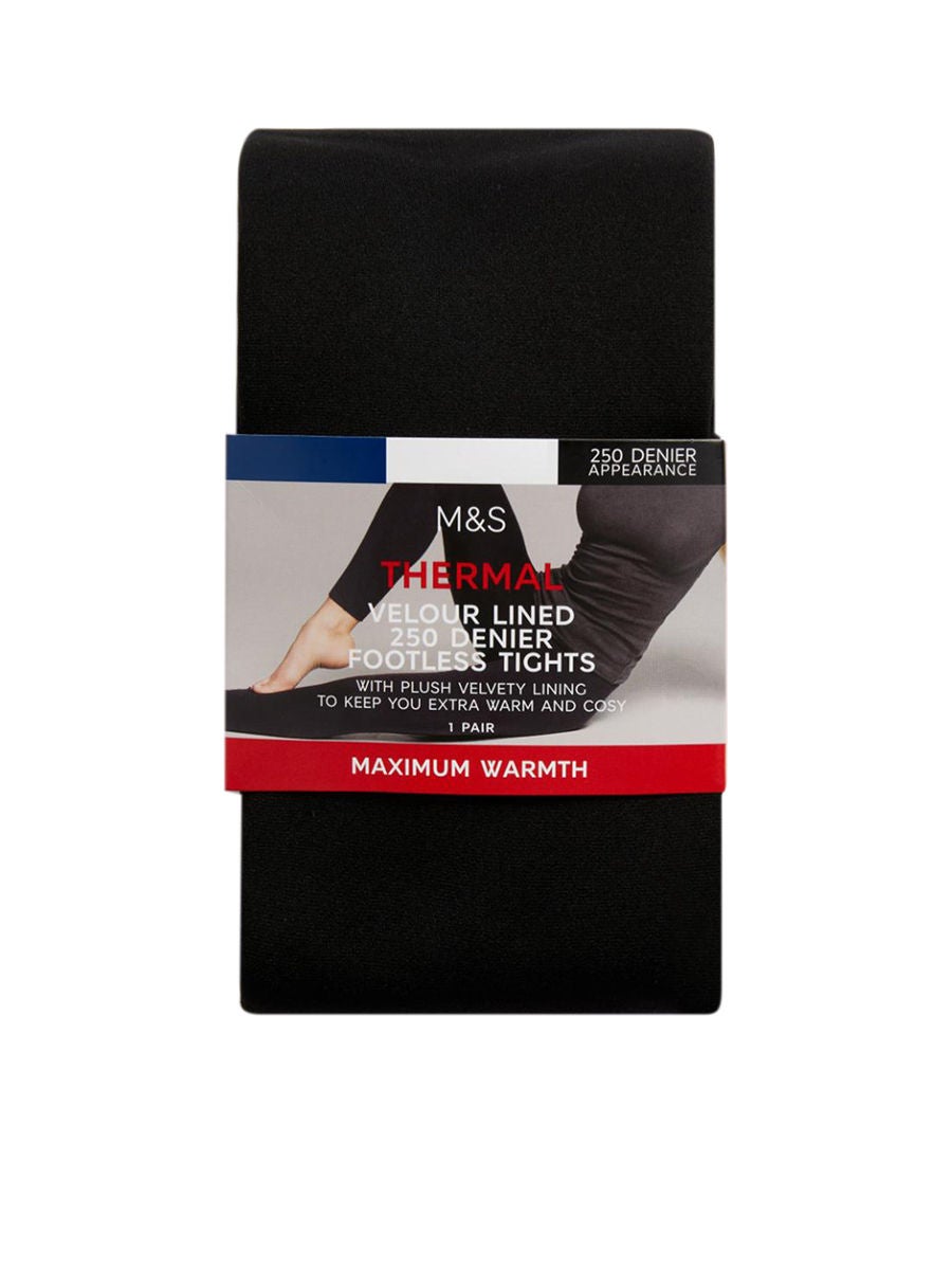 19.11% OFF on Marks & Spencer Women Velour Lined Footless Tights