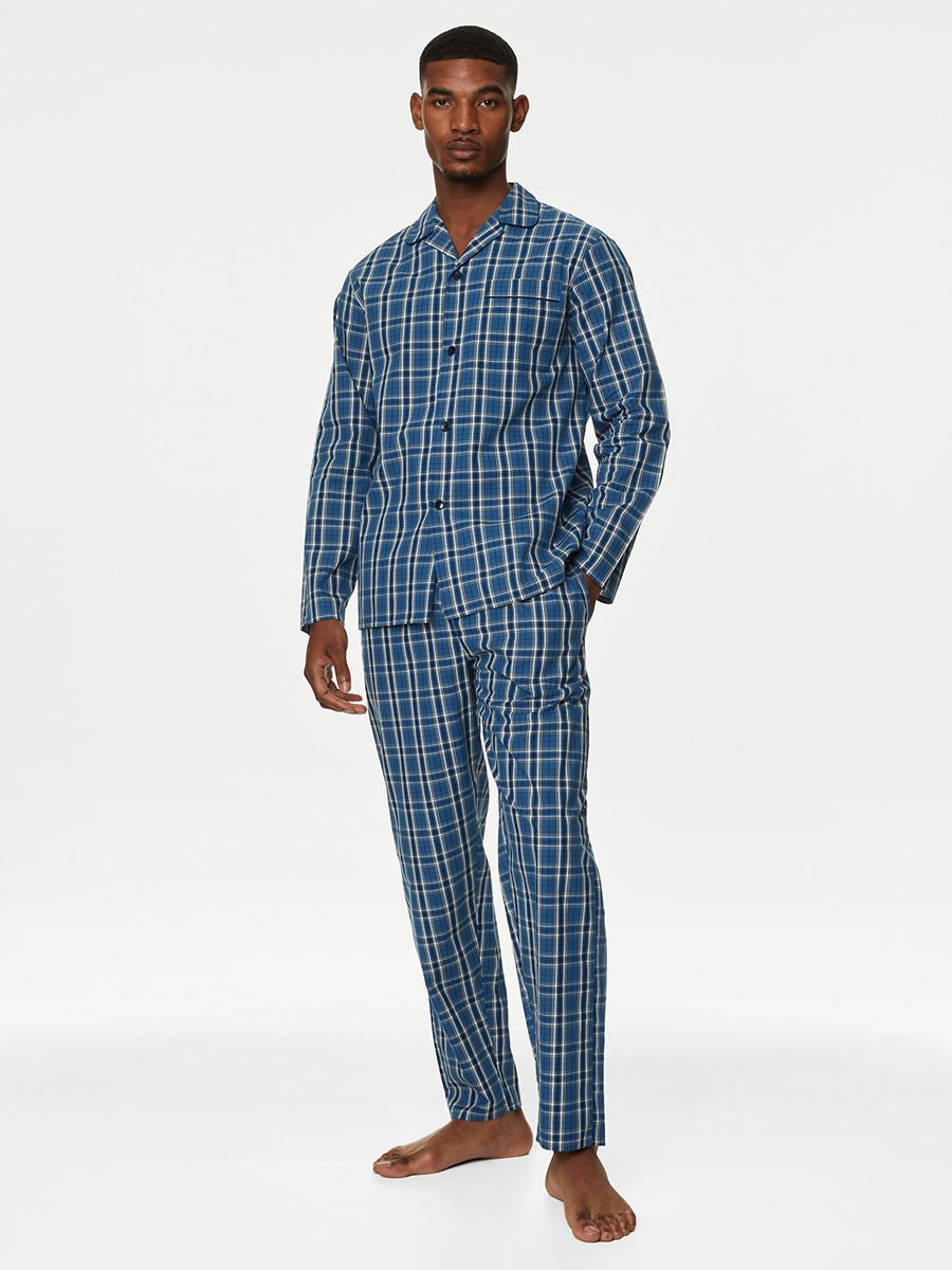 e Tax 10.0 OFF on Marks Spencer Men Pyjamas Printed Checked