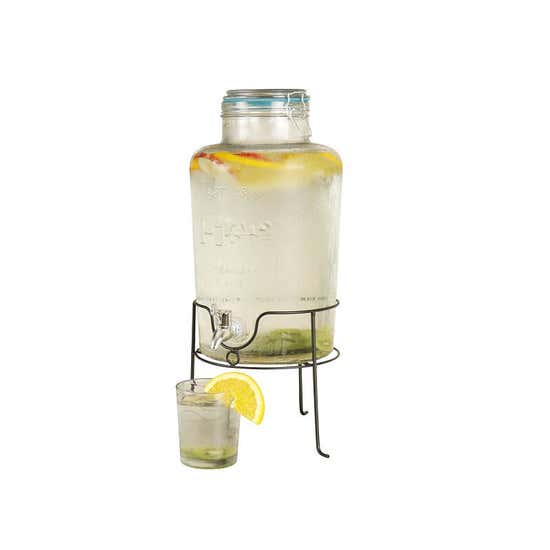 Locking 1-Gallon Glass Beverage Dispenser