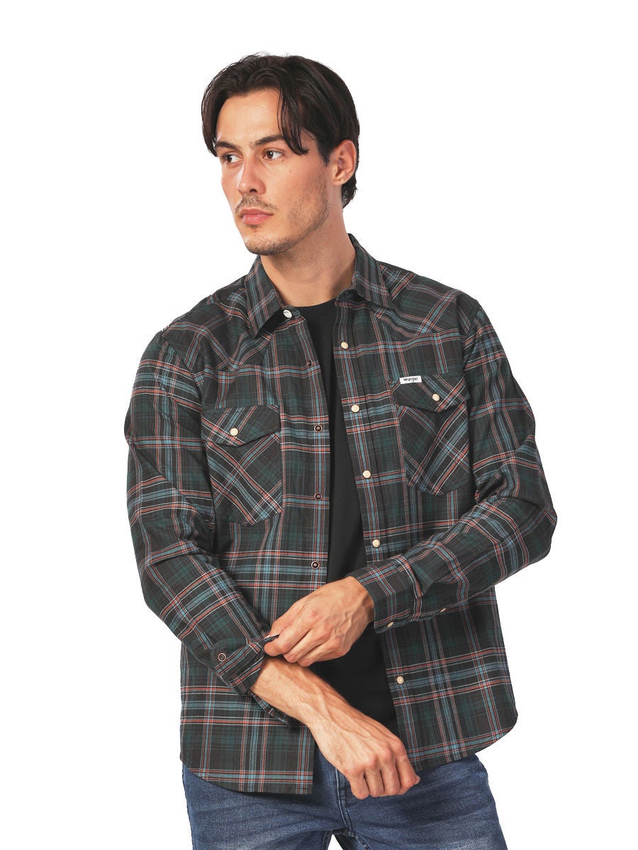 Wrangler slim sale fit shirt