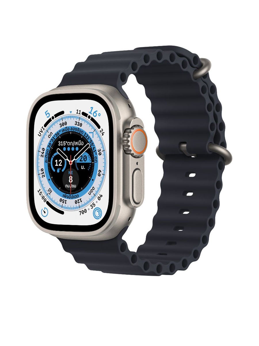 APPLE Apple Watch Ultra GPS Cellular, 49mm Titanium Case with Midnight  Ocean Band ของแท้ 100% Central Online
