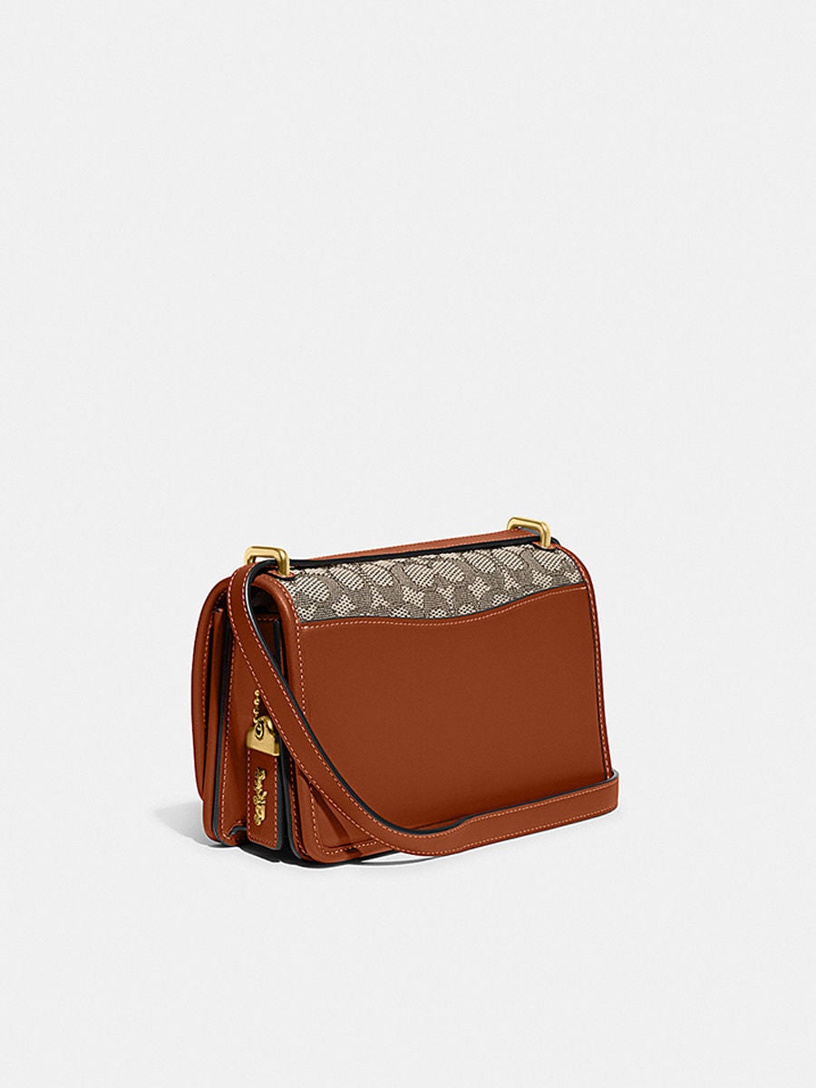 COACH Bandit Shoulder Bag In Signature Textile Jacquard Brown