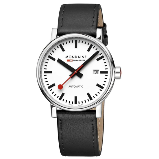 15.0 OFF on MONDAINE EVO2 AUTOMATIC 40 mm black leather watch