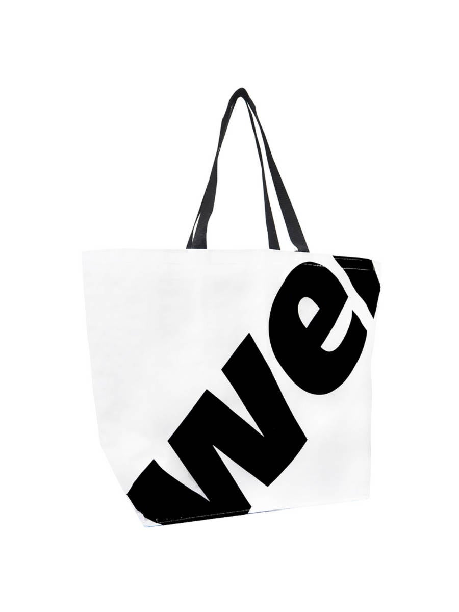 White company shopper discount bag