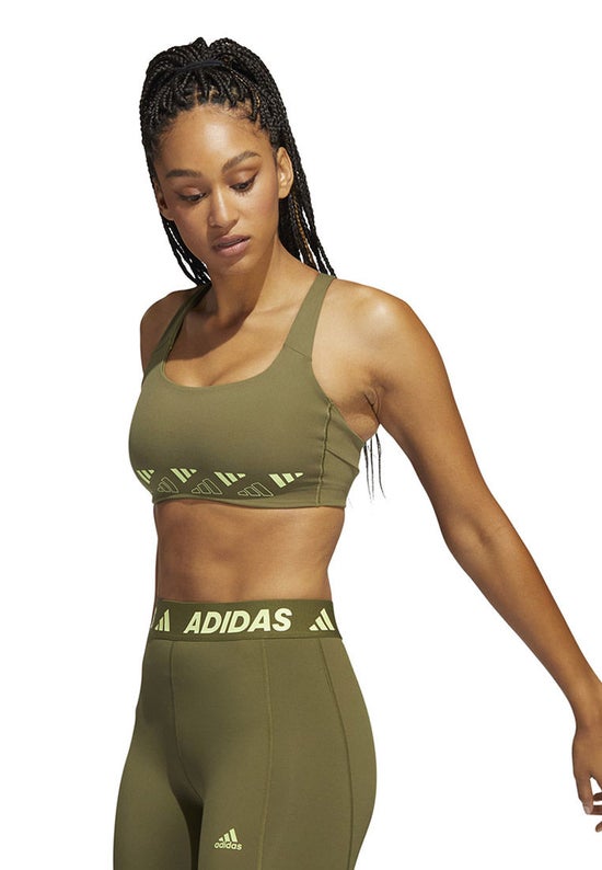 adidas green sports bra