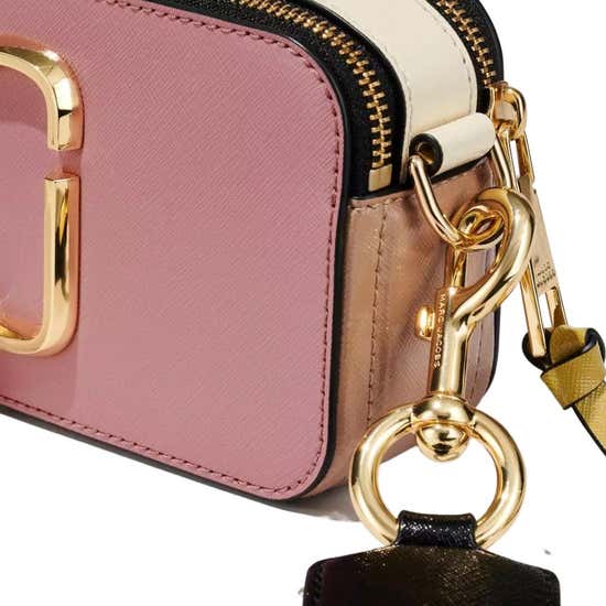 Marc Jacobs Baby Pink Multi Snapshot Leather Shoulder Bag B2827 No
