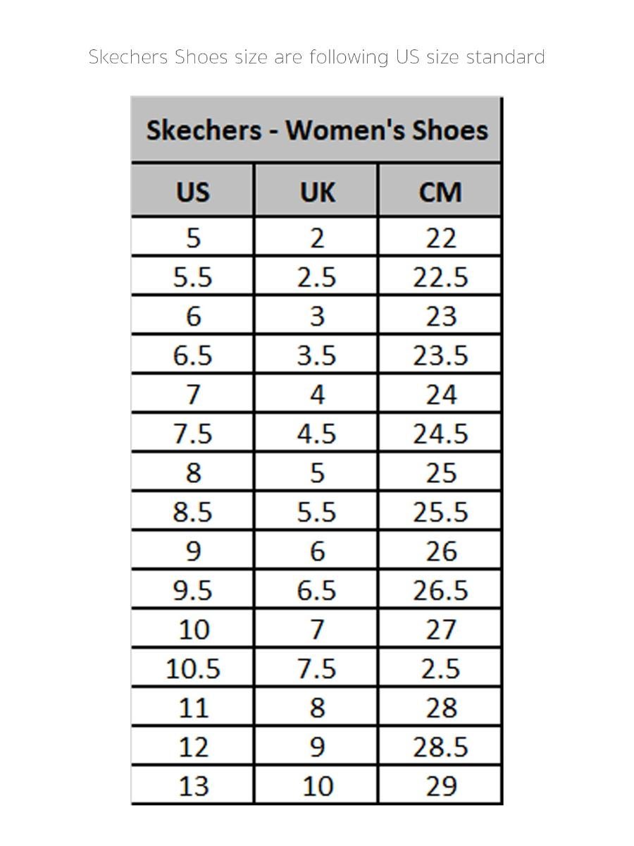 Skechers women's shoe size cheap chart cm