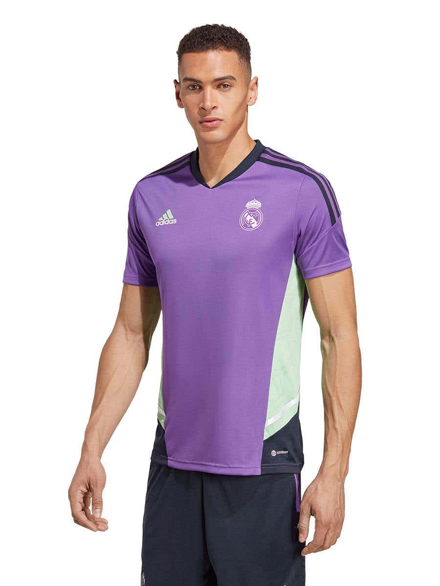 ADIDAS Real Madrid Printed Men Round Neck Purple T-Shirt