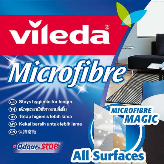 Vileda Microfibre Universal Plus Multi-Purpose Cloth - Pack of 2 items