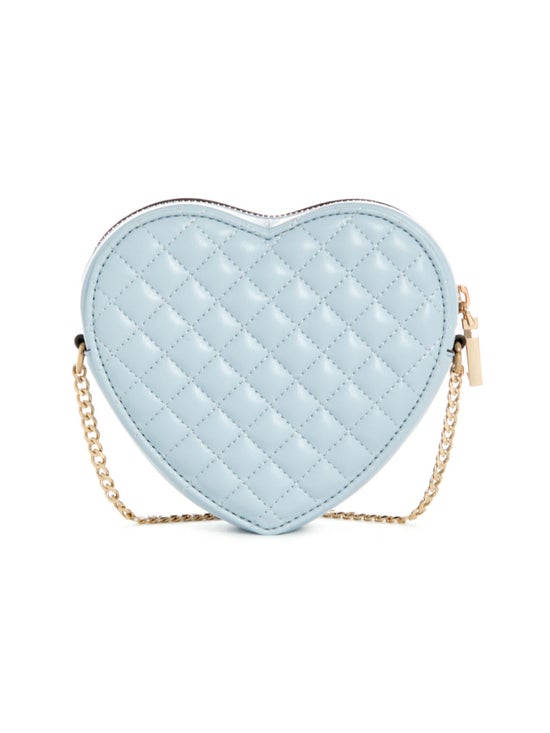 GUESS WOMEN Rianee Quilt Heart Crossbody Bag Blue | Central.co.th | e-Tax