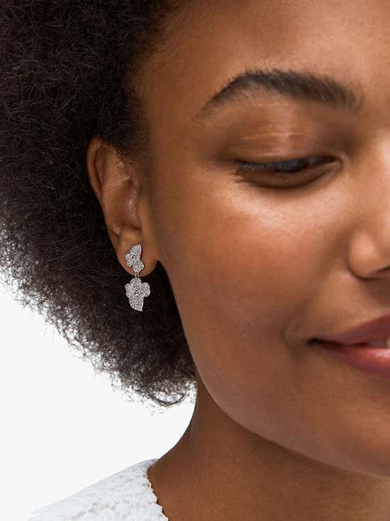 Precious Pansy Drop Earrings