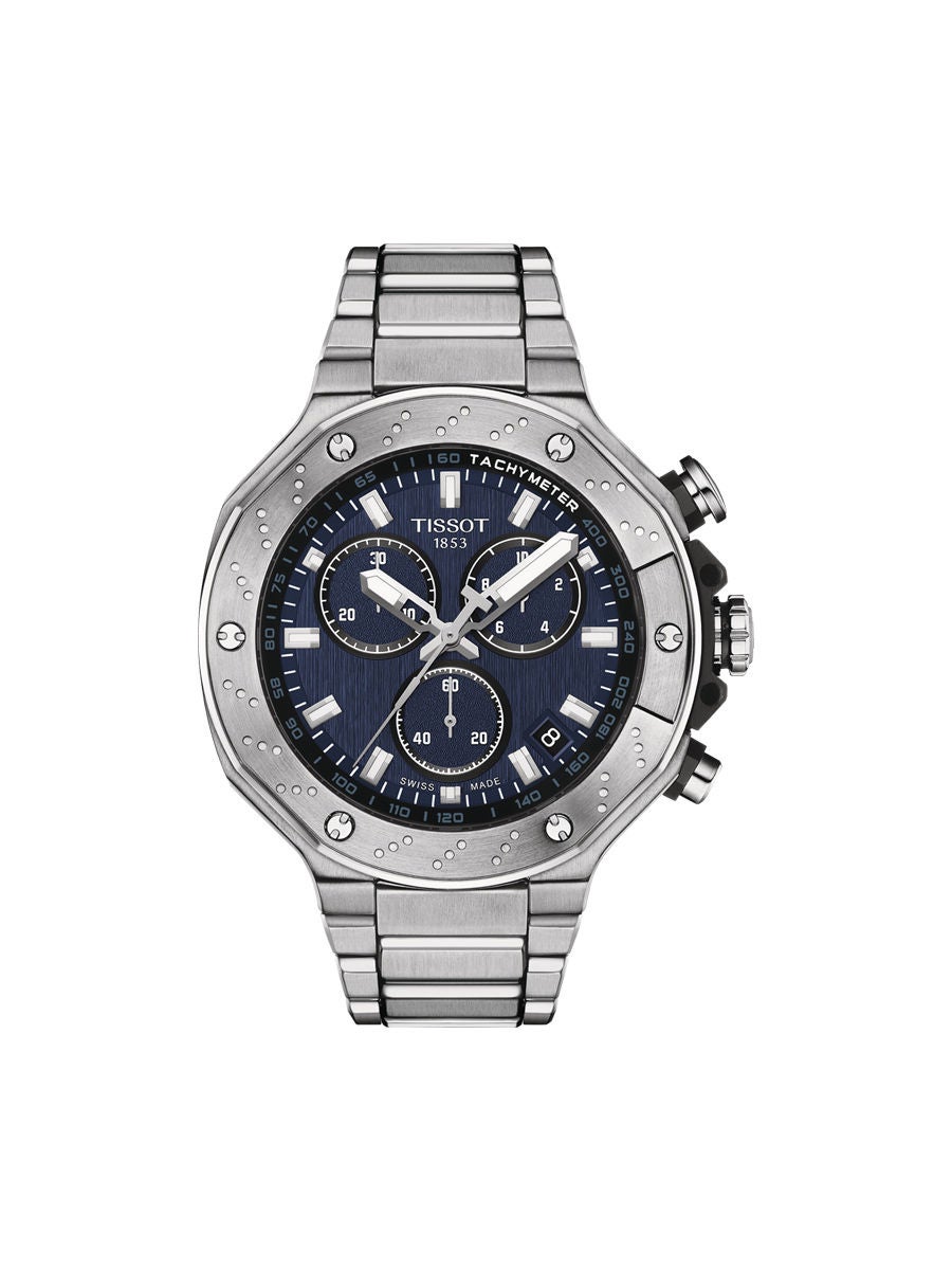 5.0 OFF on TISSOT Blue Grey T Race Chronograph T1414171104100 Men