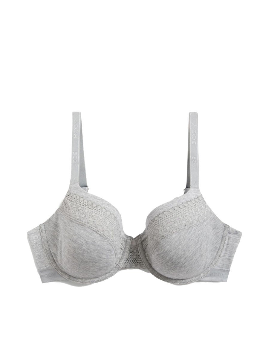 Signature Smooth Wired Push Up Bra in Pigeon Grey