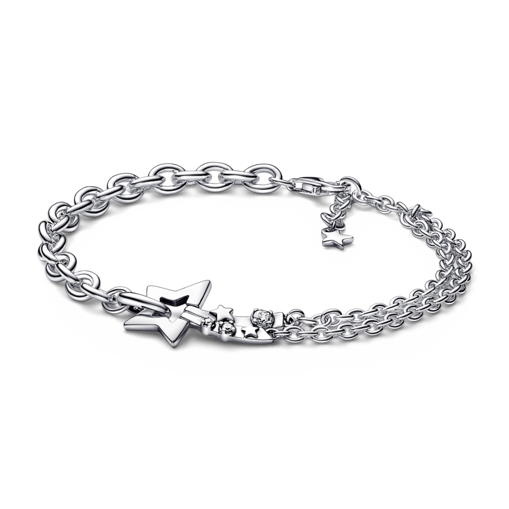 Silver Star Charms with Clear Rhinestones / Star Drops (3pcs / 11mm x 13mm / Dark Silver) Bracelet Necklace Bangle Anklet Keychain CHM1431