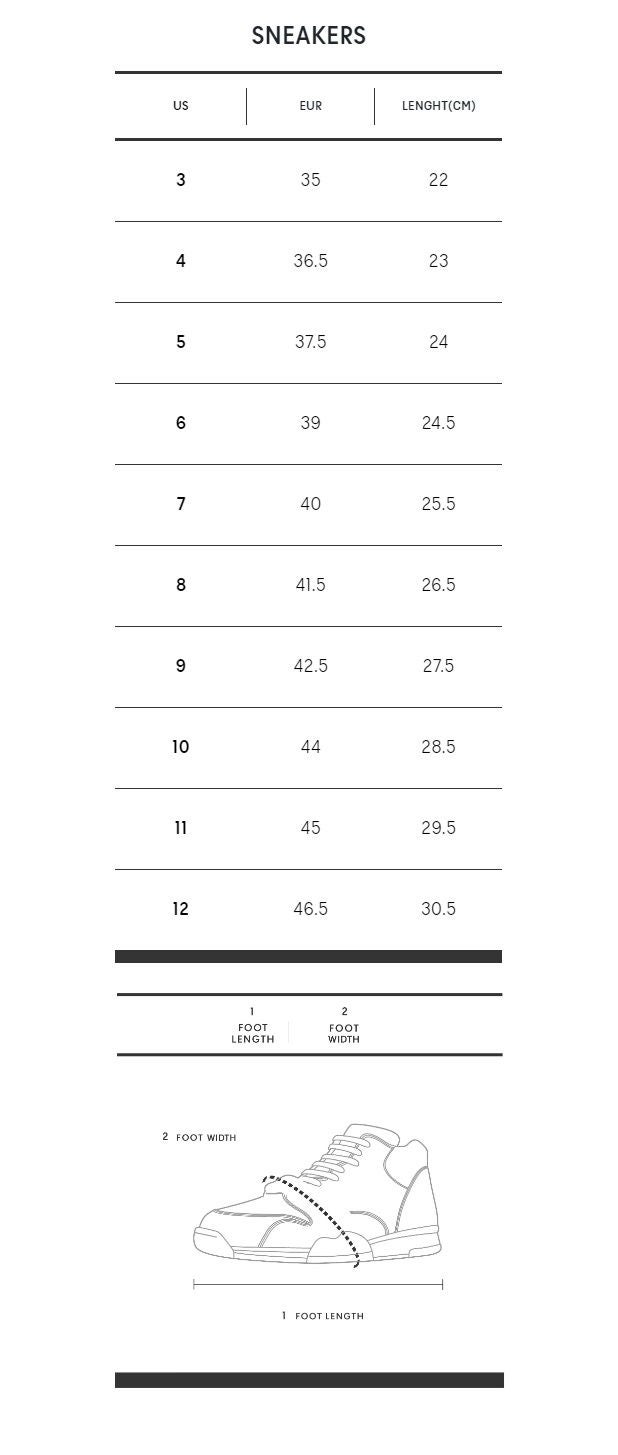 Converse all star shoe size clearance chart