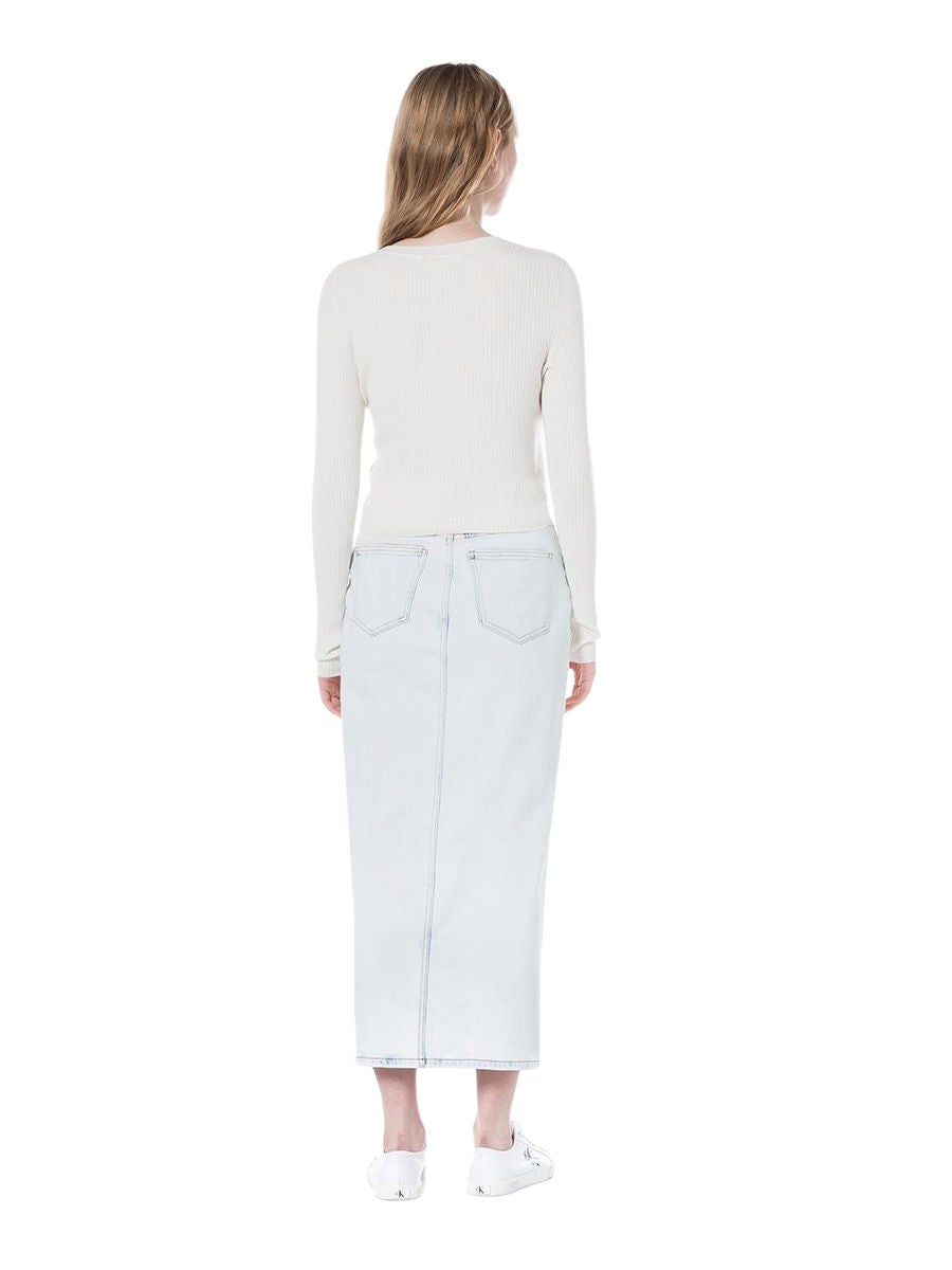 Calvin klein outlet white denim skirt