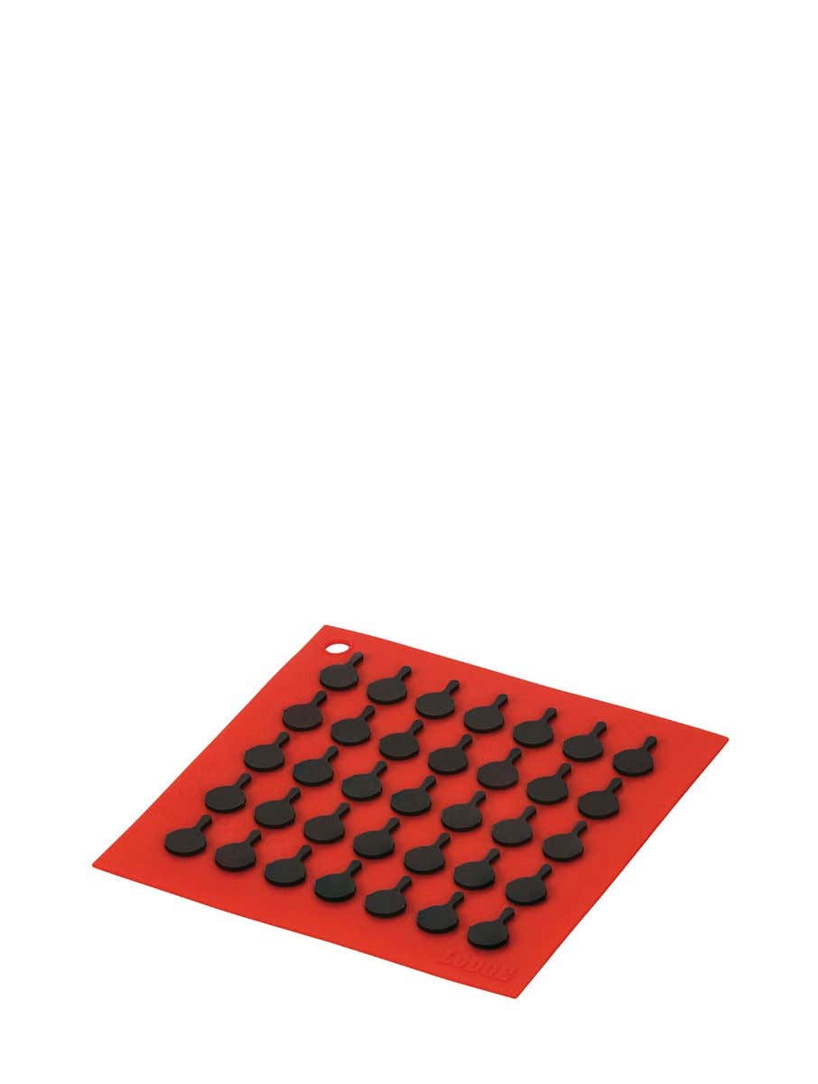 Lodge Round Deluxe Silicone Trivet - Red