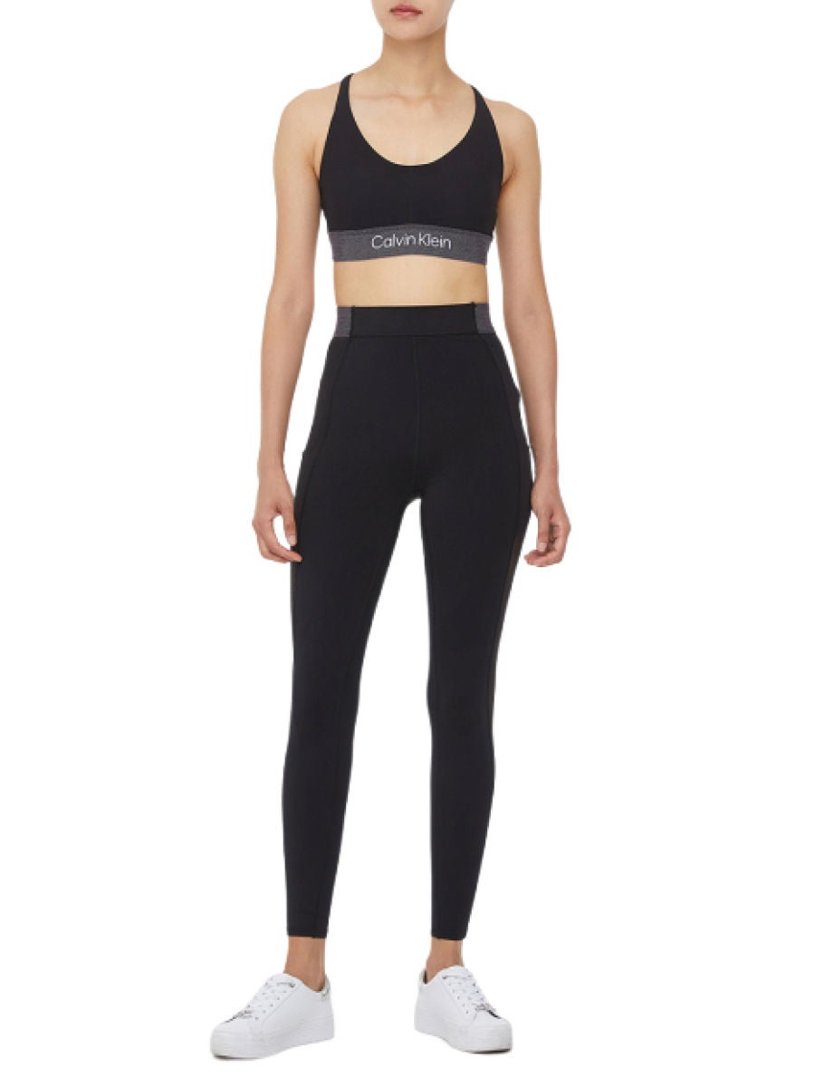 Calvin Klein Sports 7/8 gym tights in black and atmosphere | ASOS