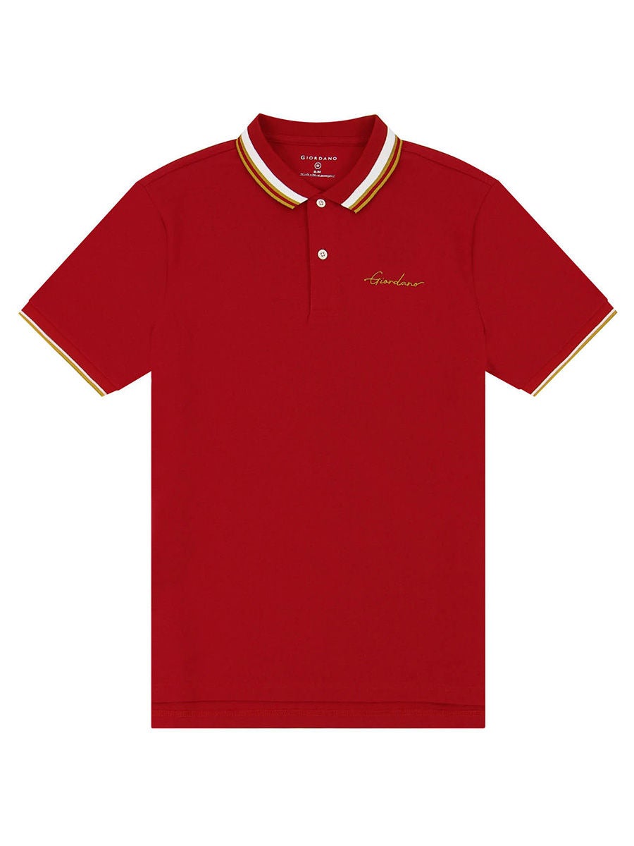 Giordano red outlet polo shirt