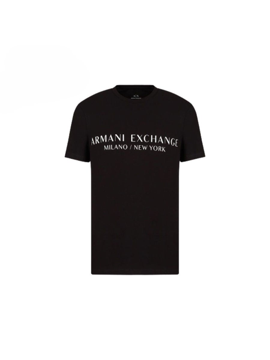ARMANI EXCHANGE MILANO DUBAI T-SHIRT Man Black Gold Logo