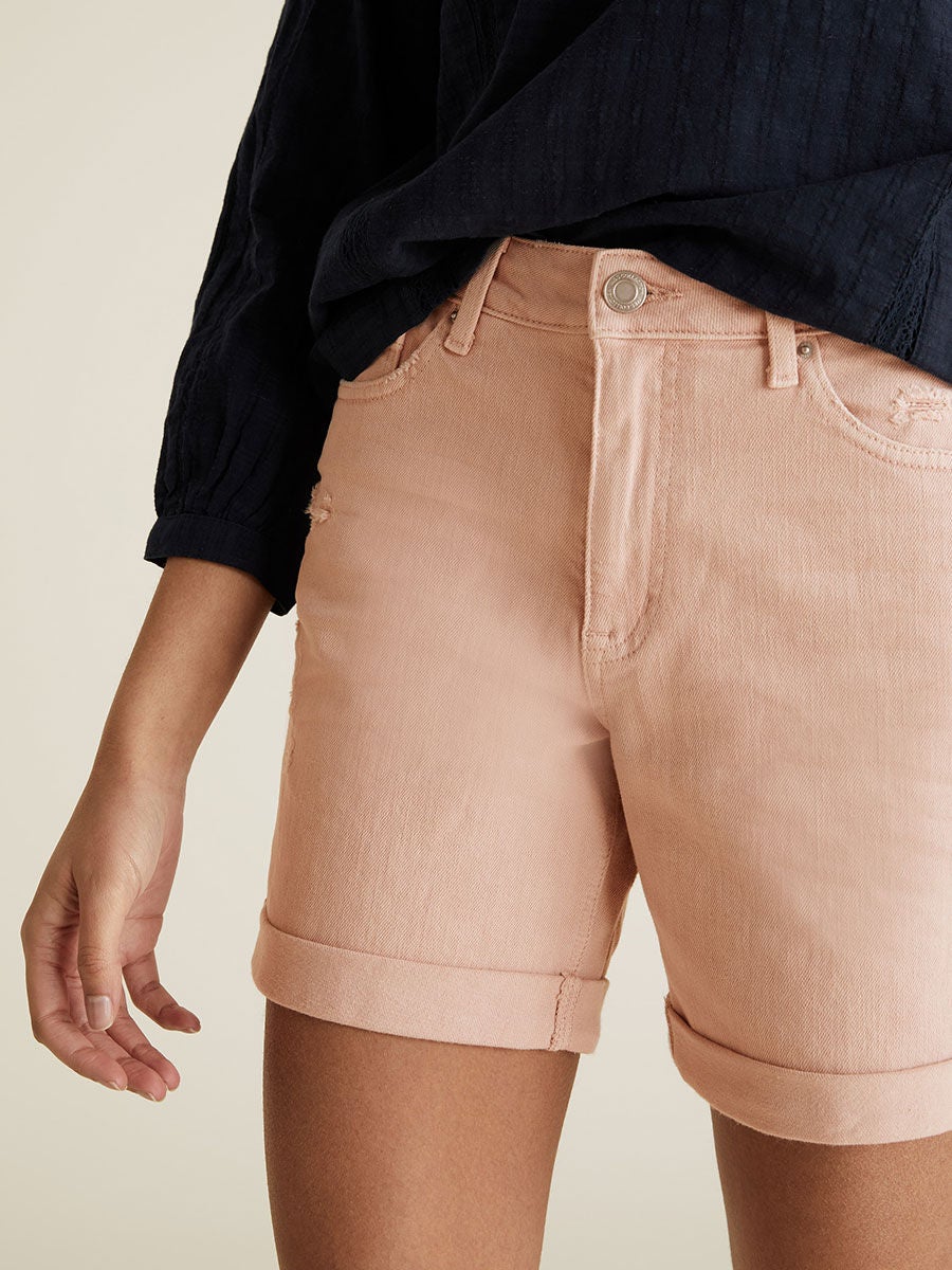 Denim Mom High Waisted Shorts | M&S Collection | M&S