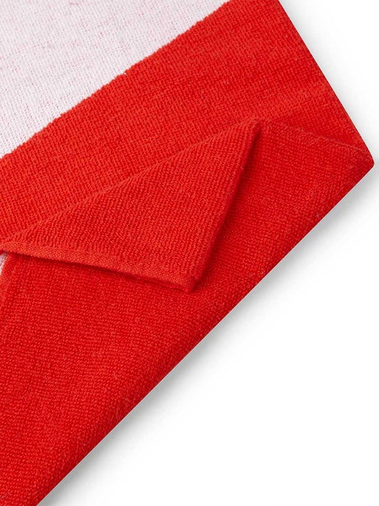 Speedo, SPEEDO BORDER COTTON TOWEL, Color : Red, Size : Free