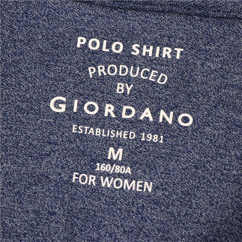 74.75% OFF on GIORDANO Blue Women's Classic Man embroidered polo