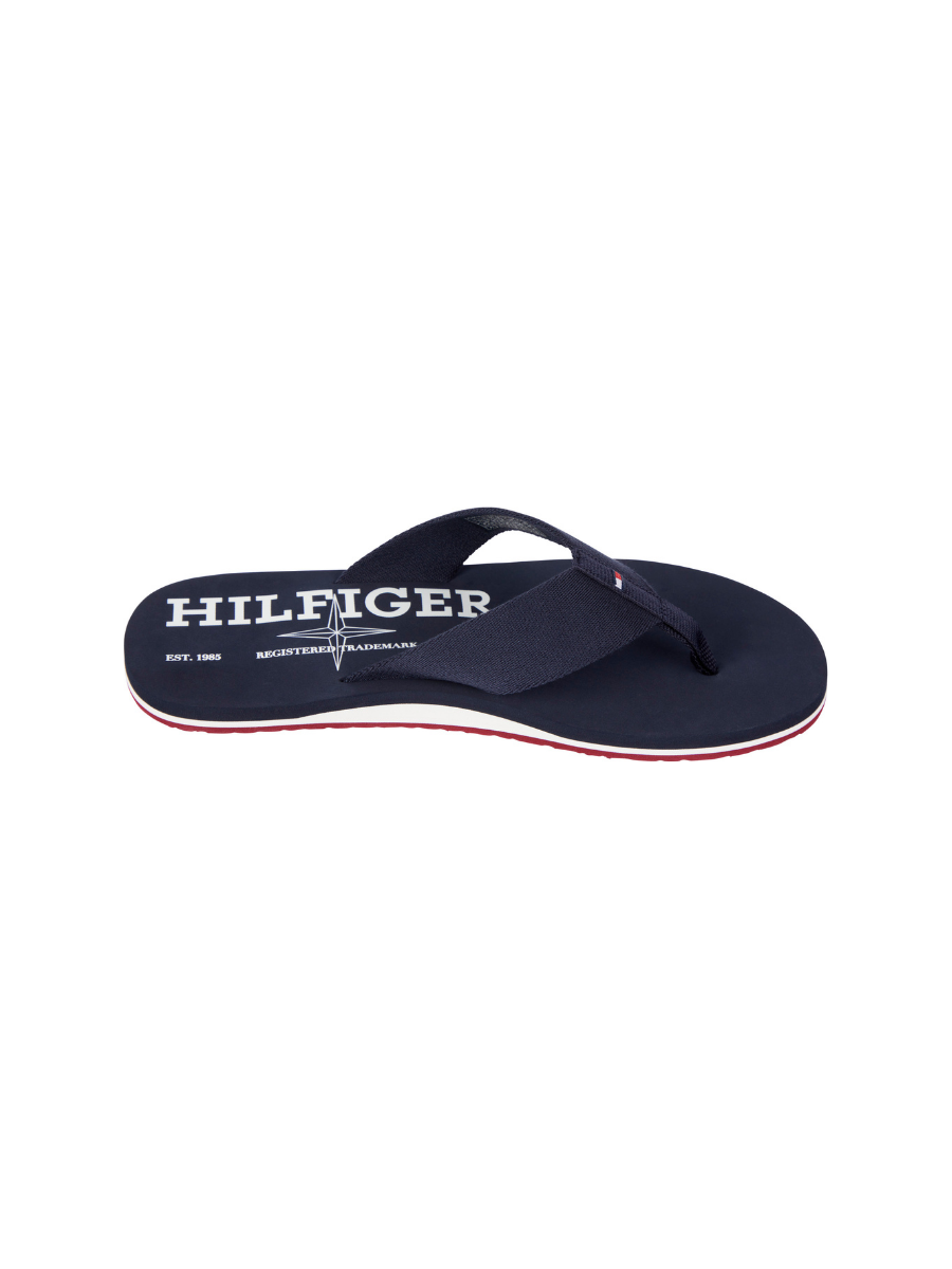 Tommy hilfiger navy blue flip clearance flops