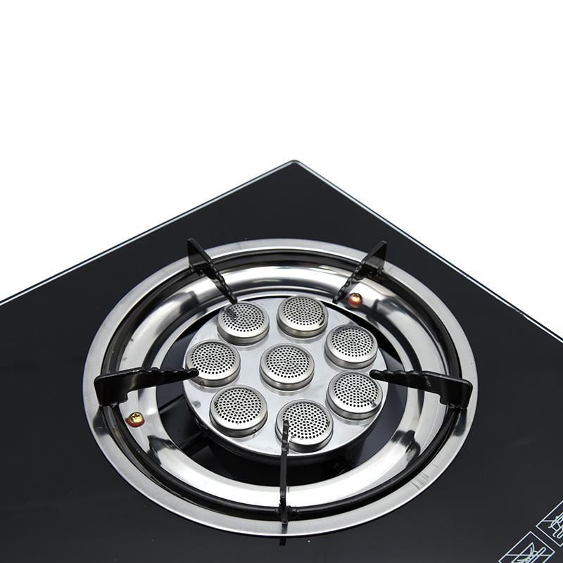 Black gas outlet stove top