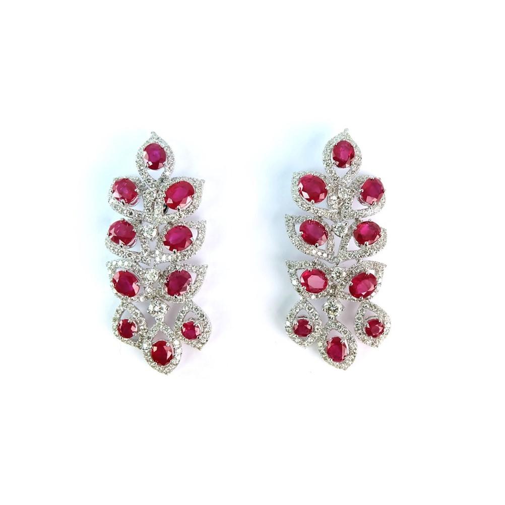 Fake hot sale ruby earrings