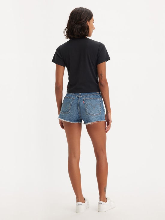 LEVI'S Women's 501® Original High-Rise Jean Shorts Darn It Now ...