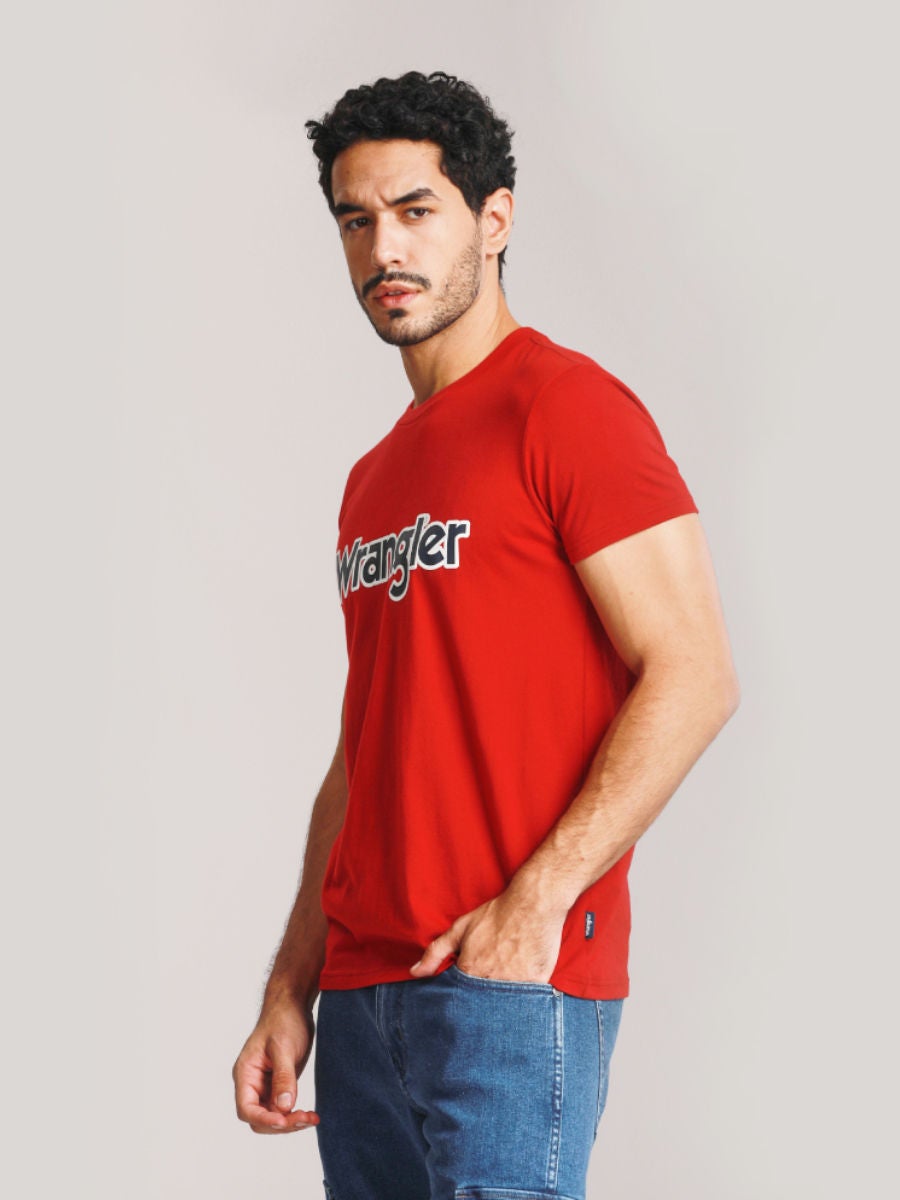 30.0% OFF on WRANGLER Men's Tee Short Sleeve Slim Fit Red